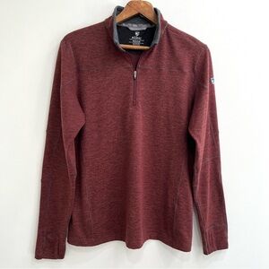 Kuhl Men’s Ryzer 1/4 Zip Maroon Red Long Sleeve Pullover Outdoor Shirt Medium